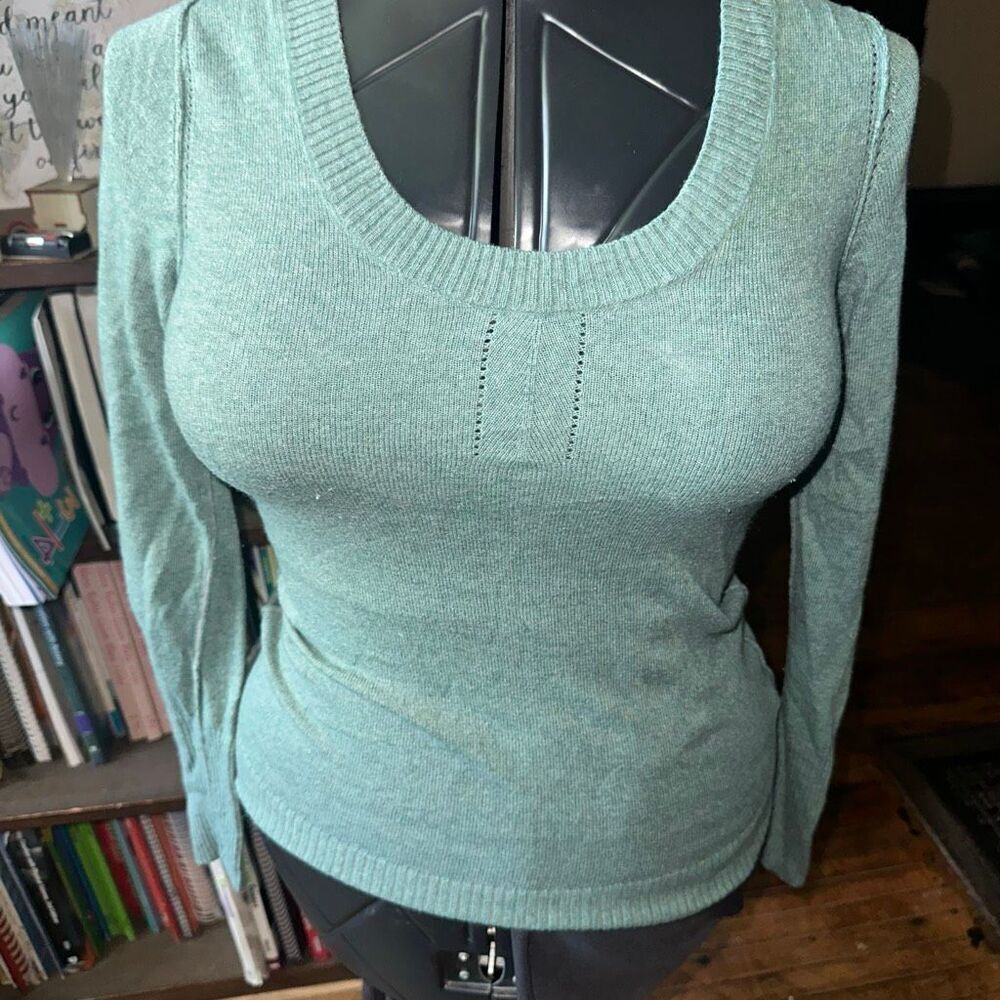Banana Republic green a Italian wool fitted XSP sweater